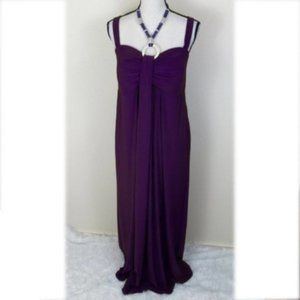 R&M Richards Plus Size Purple Maxi Dress Size 16W